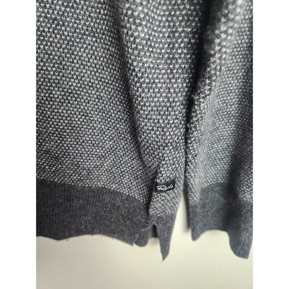 Rails Rune Crew neck sweater Mens L Charcoal Ice wool blend Careerwear classic - Picture 3 of 9